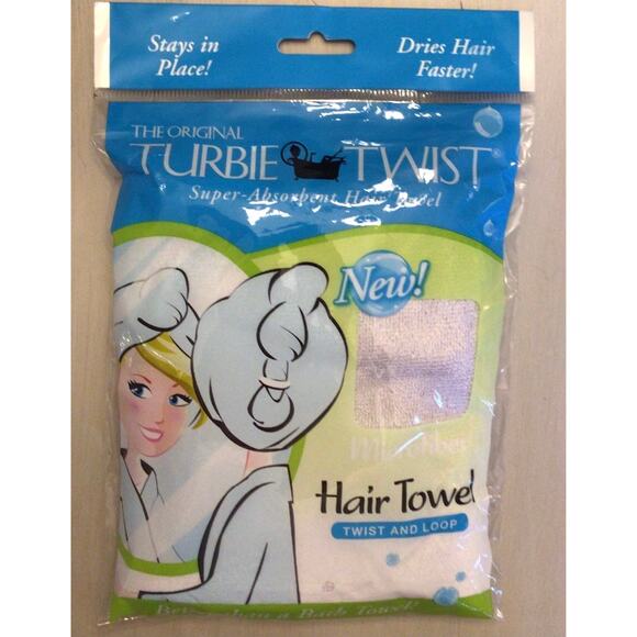 NEW Turbie Twist Microfiber HAIR TOWEL WRAP Women Men Purple Twist & Loop Turban - Picture 2 of 2